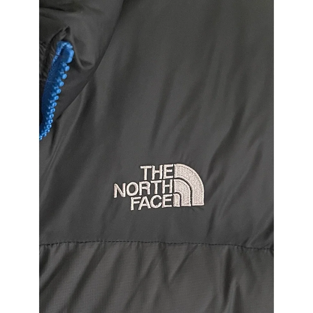The North Face Nuptse 700 Puffer Jacket Mens XL Black Blue Excellent Down Coat